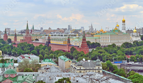 Moscow Kremlin in Moscow, Russia, top view