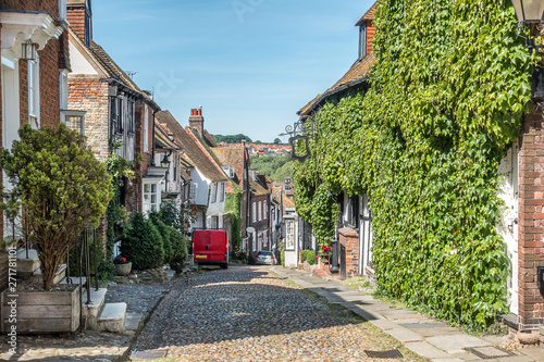 Looking down a street in the town of Rye in Sussex