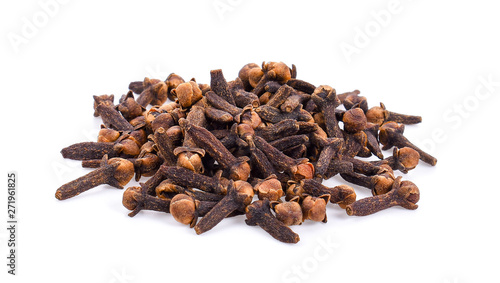  Dry clove isolated on white back ground.