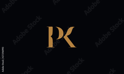 PK logo design template vector illustration