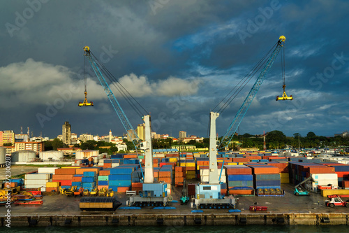 nice view of conakry harbour in guinea