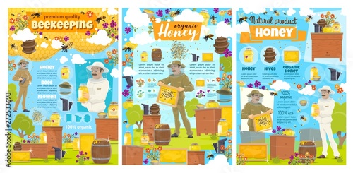 Honey production, beekeeping apiary farm