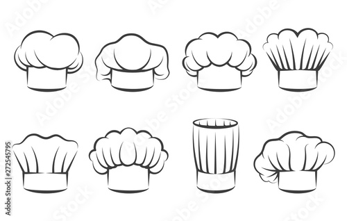Cook chef hats icons