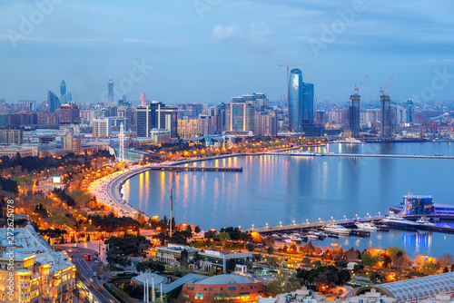 Baku city modern skyline, Azerbaijan