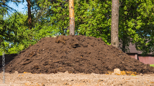 Big pile of soil compost