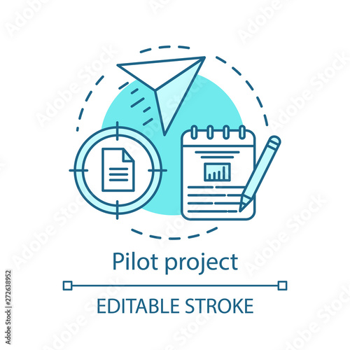 Pilot project concept icon