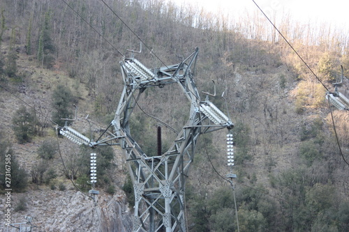 hydroelectric power plant built by man to create clean energy and save. global warming prevention system