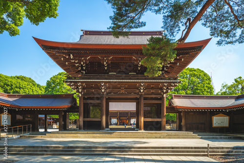 Main Hall of Meiji Shrine in Tokyo, japan