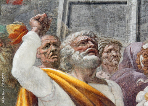 San Pietro; particolare di affresco di Paolo Lomazzo nella chiesa di San Marco a Milano