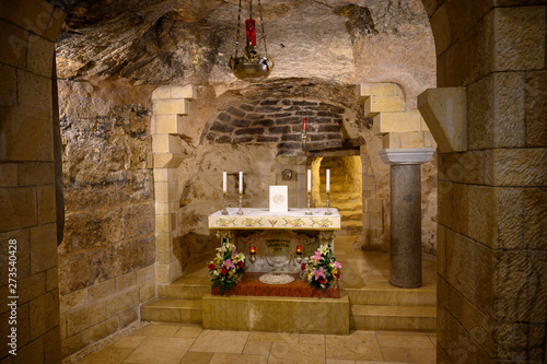 The Grotto on Lower Church of Mary's Announcement 