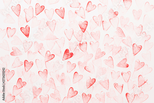 Abstract watercolor heart background. Concept love, valentine day greeting card.