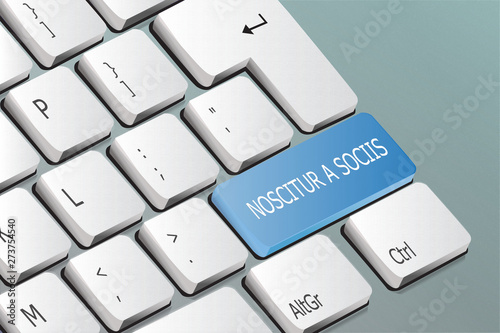 noscitur a sociis written on the keyboard button