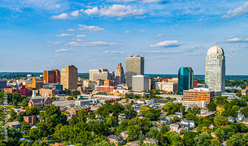 Downtown Winston-Salem, North Carolina NC Skyline Panorama