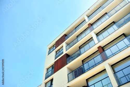 Modern European residential apartment buildings quarter. 