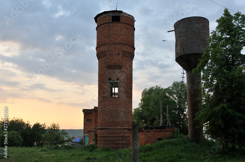 An Old Brick Water Tower, Built in the Early 1900s, Now Unused. Water Was Pumped to the Tank on Top From a Nearby Creek