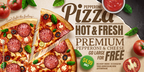 Pepperoni pizza ads