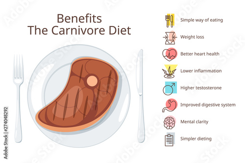 Carnivore diet benefits web banner template