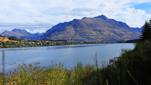 Queenstown, New Zealand on a beautiful day