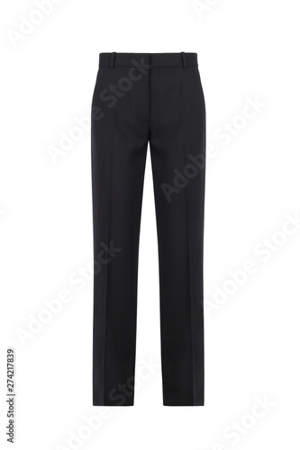 Front views of black men trousers