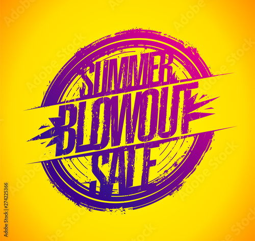 Summer blowout sale rubber stamp