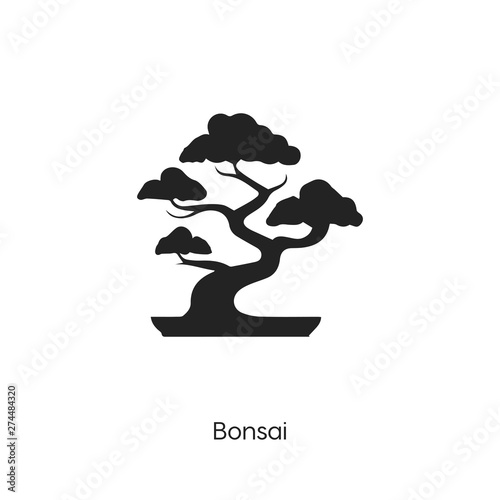 bonsai icon. bonsai icon vector. Linear style sign for mobile concept and web design. Tree symbol illustration. vector graphics - Vector 
