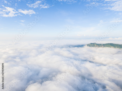 Sunrise above cloudsมSunrise over the clouds, photos from drones
