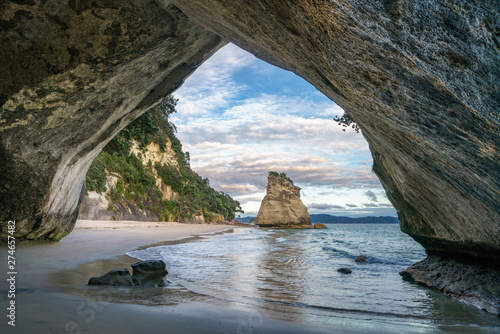 view from the cave at cathedral cove,coromandel,new zealand 30