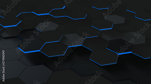 Original name(s): hexagonal carbon background with blue lines
