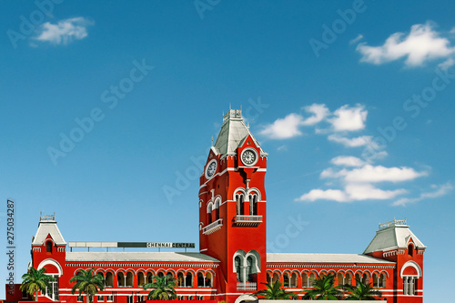 Chennai central station in India