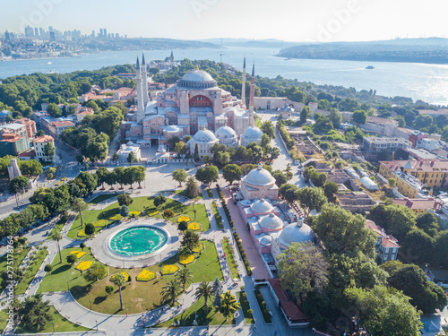 Hagia Sophia in Istanbul, aerial view