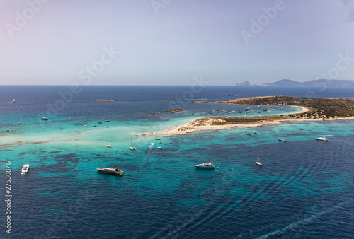 formentera sea, spain, aerial view