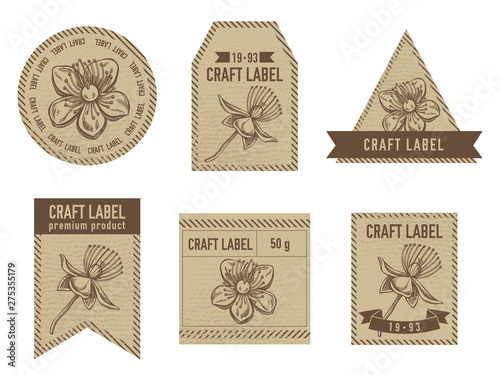 Craft labels with hypericum