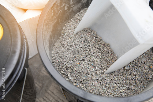 Chemical suction sand absorbent in the tank