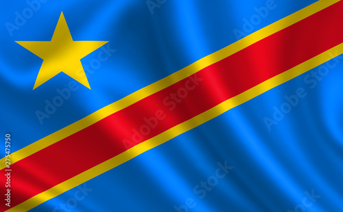 An image of the flag of the Democratic Republic of Congo. Series "Africa"