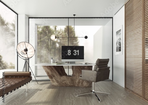 Gabinet w zaprojektowany w nowoczesnym minimalistycznym stylu. 