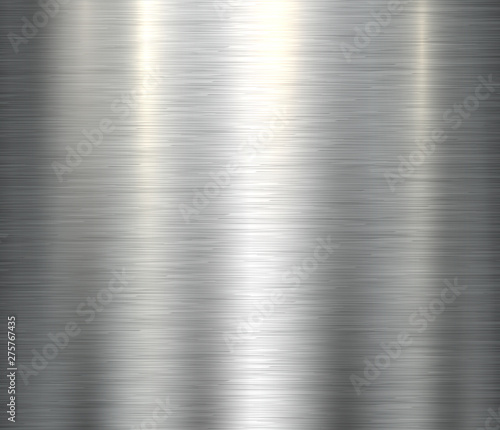 Polished metallic steel texture, vector brushed metal texture