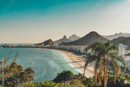 View of Copacabana Beach in Rio de Janeiro, Brazil