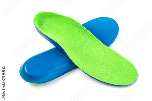 orthotics insoles on a white background