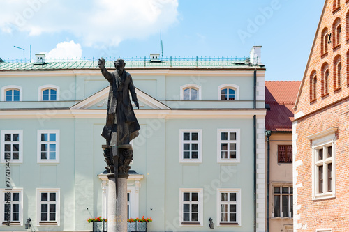 Krakow, Poland, 10 May 2019 - Piotr Skarga statue in Krakow, Poland