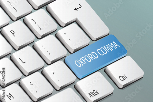 Oxford comma written on the keyboard button