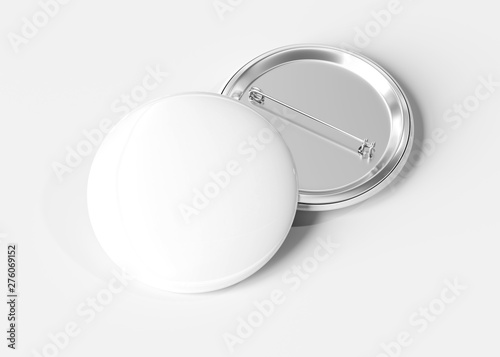 Badge on white background 3D rendering