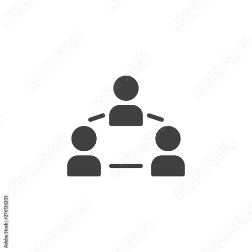 Teamwork Staff vector icon. Partnership filled flat sign for mobile concept and web design. People group work glyph icon. Symbol, logo illustration. Vector graphics