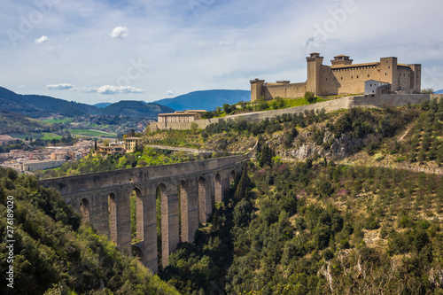 castle on the hill in Spoleto in Umbria