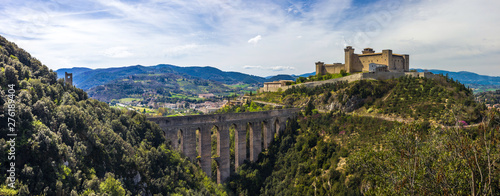 castle on the hill in Spoleto in Umbria