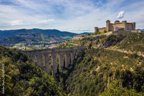 castle on the hill in Spoleto in Umbria