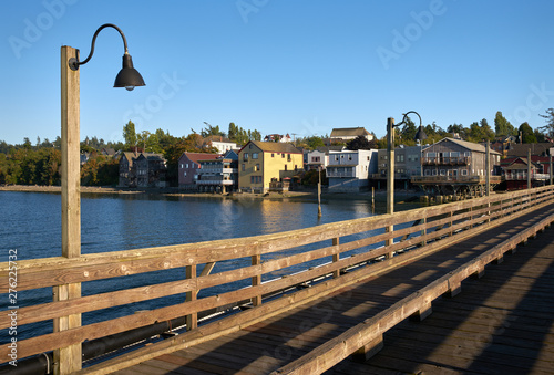 Coupeville, Washington State. Coupeville from the old wooden pier over Penn Cove, Washington. 