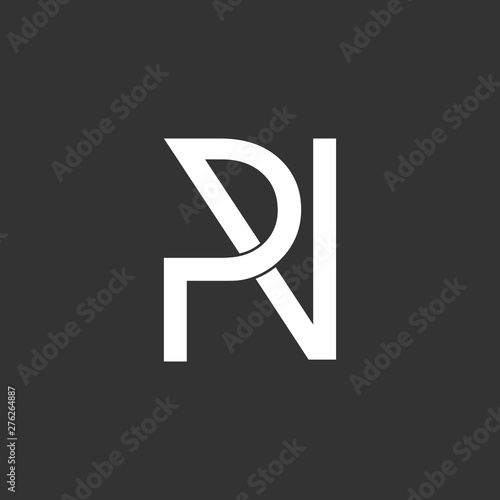 letter p r n symbol logo vector