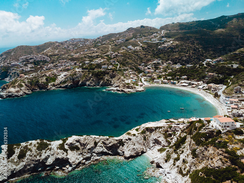 Prise de vue aérienne d'une plage en Crète en Grèce