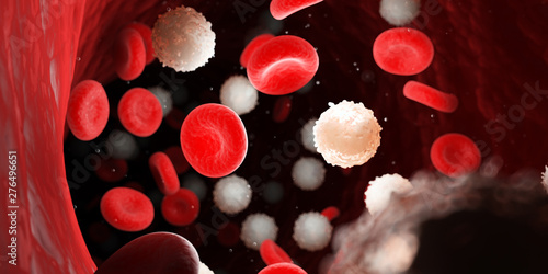 3d rendered medically accurate illustration of too many white blood cells due to leukemia