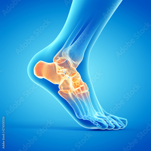 3d rendered medically accurate illustration of a painful ankle